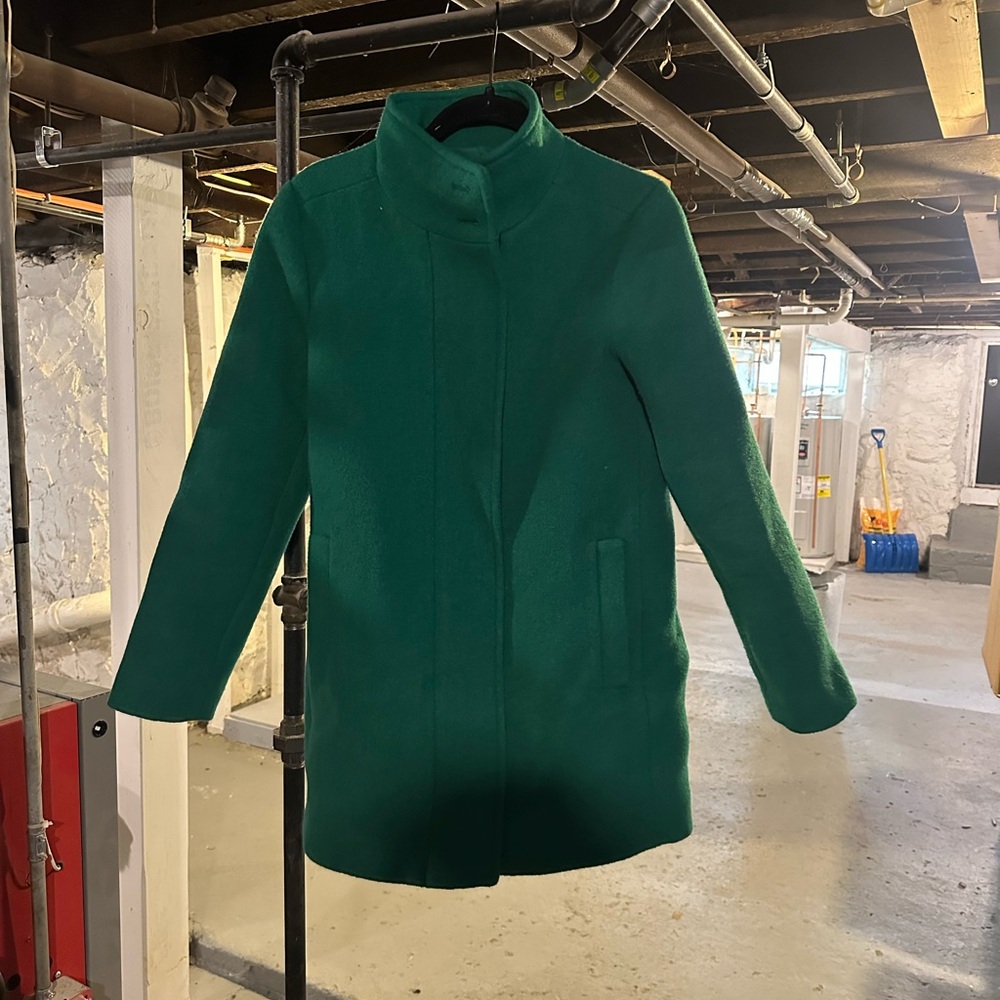 J. Crew Factory Women's Green Pea Coat